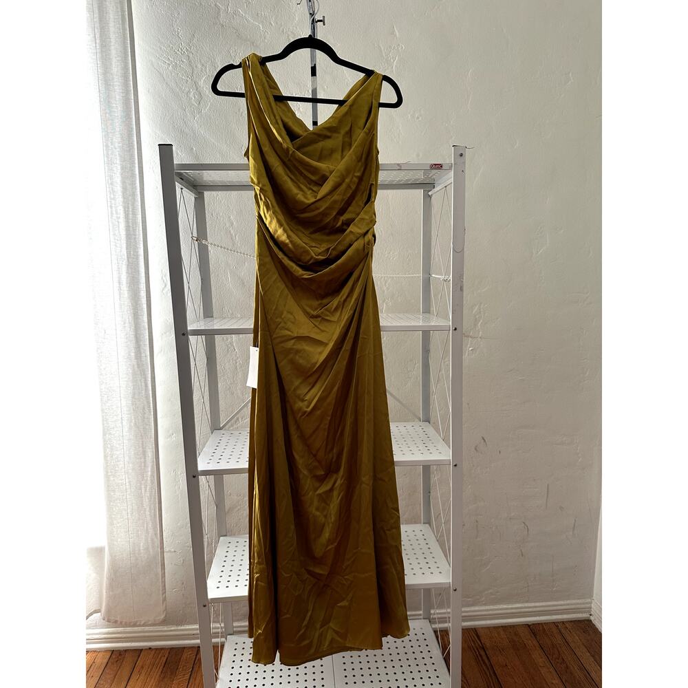 STAUD Phare Silk Maxi Dress in Turmeric 6